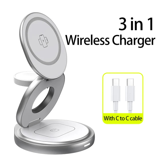 3 In 1 Metal Wireless Charger - Hulmstore