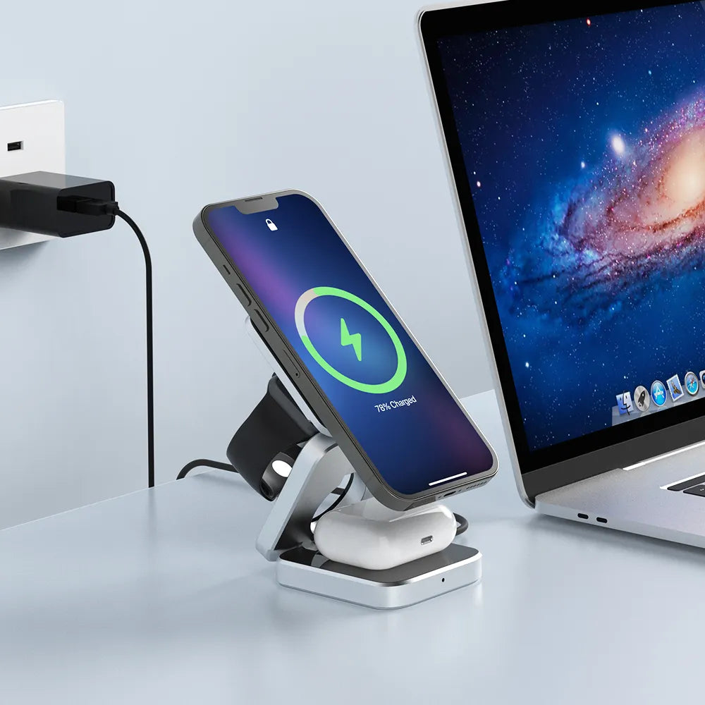 3 in 1 Wireless Charging Station - Hulmstore