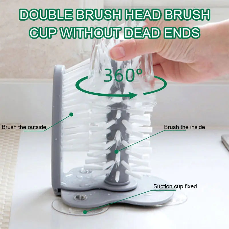 2 In 1 Cleaning Brush Cup Scrubber - Hulmstore