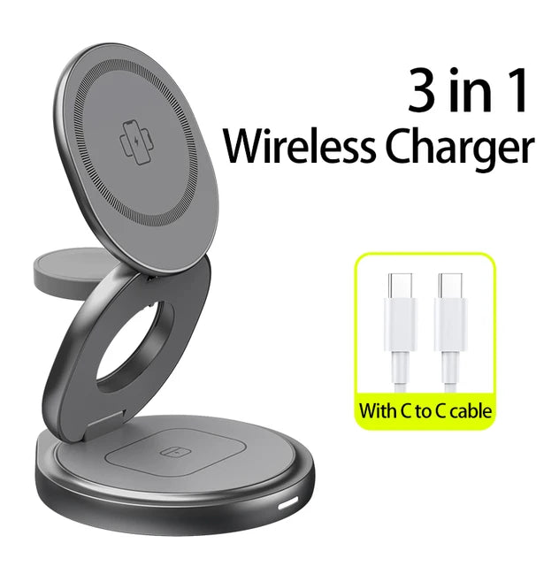 3 In 1 Metal Wireless Charger - Hulmstore